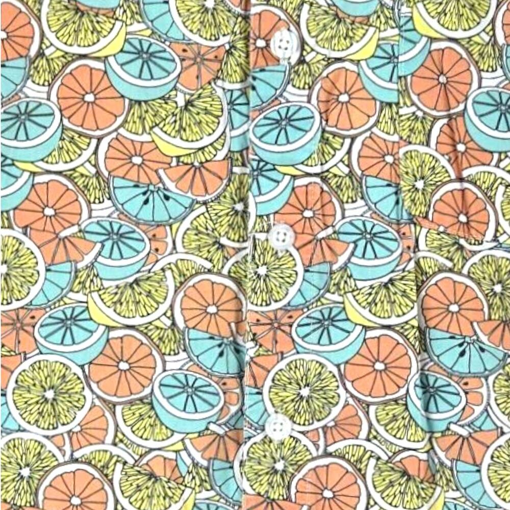 Unionbay | Pastel Lemon & Lime-Short Sleeve-Button Down | Size Medium